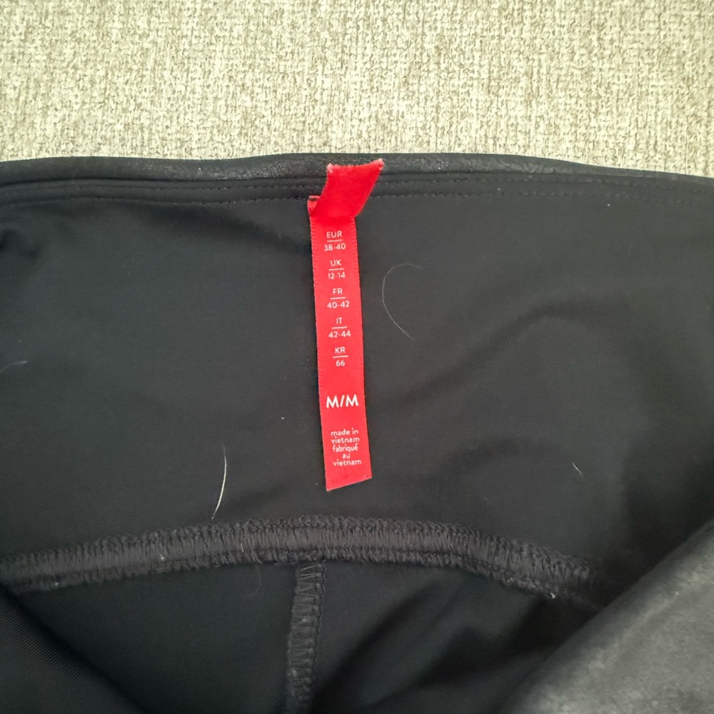 SPANX Black Faux Leather Leggings - Picture 3 of 3